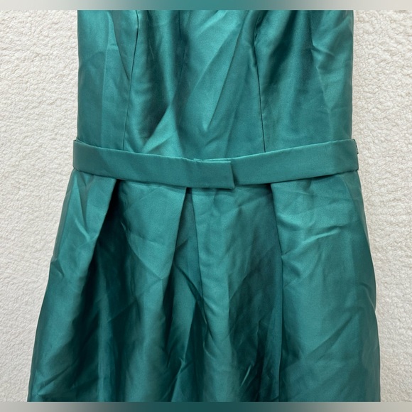 Size 16 - ALFRED SUNG - Sleeveless Pleated High Low Dress Green NEW $231 msrp - Picture 6 of 9